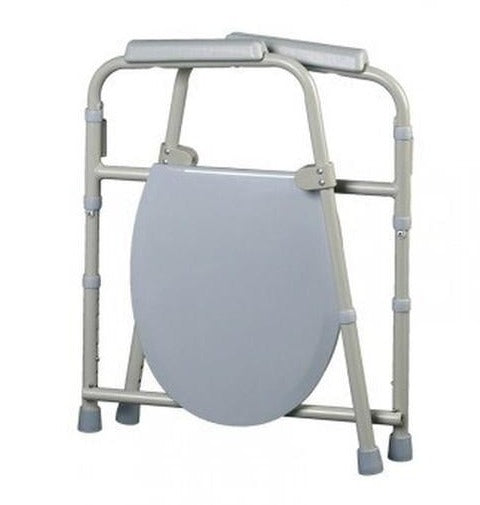 Silla WC con Tapa y Reposabrazos Plegable