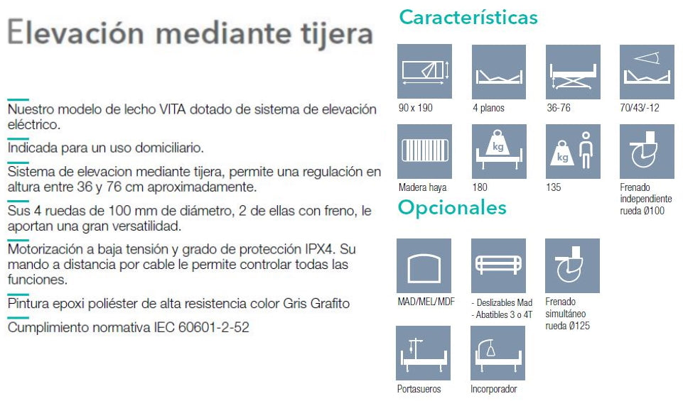 Cama Articulada Eléctrica Carro Elevación | Confort