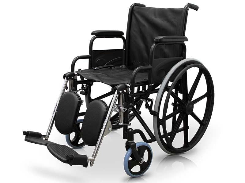 Silla de Ruedas Acero con Reposapies Elevables | Commodity