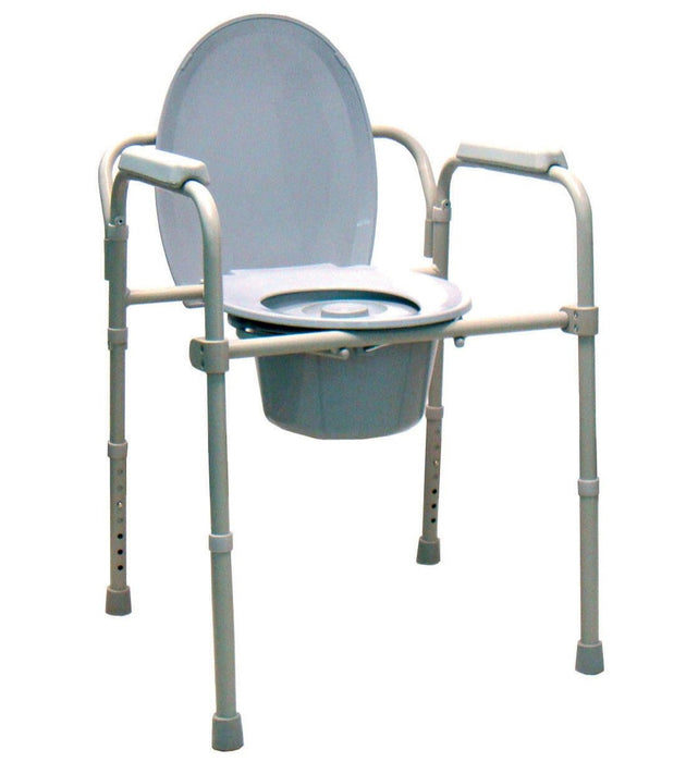 Silla WC con Tapa y Reposabrazos Plegable
